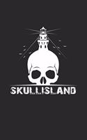 Skull Island: 6x9 Lighthouse - blank with numbers paper - notebook - notes
