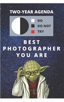 2020 & 2021 Two-Year Daily Planner For Best Photographer Gift - Funny Yoda Quote Appointment Book - Two Year Weekly Agenda Notebook For Photography