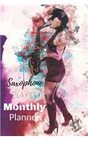 Saxophone Player Monthly Planner: New Year Party Organizer, Christmas Tree, Santa Claus Shopping Lists, Budgets Monthly, Meal Planner, Grocery List Monthly Planner, Player Gift Idea 