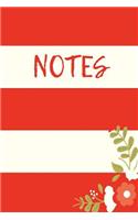 Notes: Delta Sigma Theta: Crimson & Cream Stripe Gratitude Journal