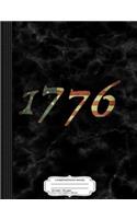 1776 Declaration of Independence Us Flag Composition Notebook