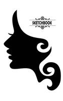 Sketchbook: Blank pages, Extra large (8.5 x 11) inches, 110 pages, White paper, Sketch, Draw and Paint -Lady cover