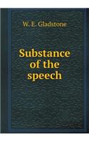Substance of the speech: (English)