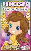 Princesas Libro para Colorear para Niñas: Interesante Libro para Colorear para Niños Lindos, de 3 a 9 Años, con Princesas y Magia - Libro para Colorear de Princesas para Niñas 3-5 3-9 4-8 - 