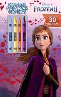 Frozen 2. Libro para colorear con ceras: Con pegatinas