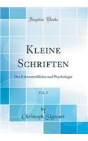 Kleine Schriften, Vol. 2: Der Erkenntnißlehre und Psychologie (Classic Reprint)