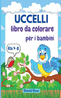 Uccelli libro da colorare per i bambini