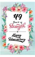 49 Years Sober: Lined Journal / Notebook / Diary - Happy Soberversary - 49th Year of Sobriety - Fun Practical Alternative to a Card - Sobriety Gifts For Women Who A