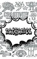 Nathaniel: Blank Comic Book Doodle Story Telling Journal Notebook 120 Pages 6x9