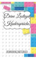 Deine lustigsten Kindersprüche Erinnerungsnotizbuch: Einschreibebuch für die schönsten Kinderzitate ihrer Kinder. Festhalte-Buch DIN A5 liniert mit Linien