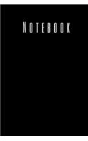 Notebook: &#11035; Unlined Notebook, A5 (6 x 9 Inches) 100 Pages, Black Cover, Minimalist, High Quality