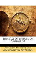 Journal of Philology, Volume 30