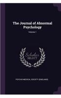 The Journal of Abnormal Psychology; Volume 1