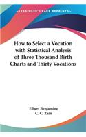 How to Select a Vocation with Statistical Analysis of Three Thousand Birth Charts and Thirty Vocations