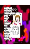 lápiz labial libro de colorear maquillaje productos cosméticos para la práctica ojos labios cara ceja pestañas divertido para mujeres & hombres utilizar para relajarse Disfrutar Decorar regalar creado por Grace Divine