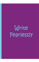 Write Fearlessly - Purple Personalized Journal / Notebook / Blank Lined Pages: An Ethi Pike Collectible