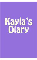 Kayla's Diary: A 6 x 9 Blank Notebook(Journal, Notebooks)