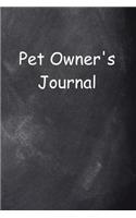 Pet Owner's Journal Chalkboard Design