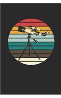 Retro Telescope: Graph Paper Notebook (6" x 9" - 120 pages) Simple Astronomy Notebook Design for Gift / Daily Journals