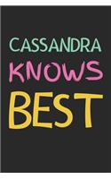 Cassandra Knows Best: Lined Journal, 120 Pages, 6 x 9, Cassandra Personalized Name Notebook Gift Idea, Black Matte Finish (Cassandra Knows Best Journal)