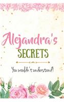 Alejandra's Secrets personalized name notebook for girls and women