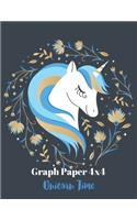 Graph Paper 4x4 Unicorn Time