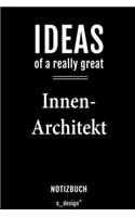 Notizbuch für Innen-Architekten / Innen-Architekt / Innen-Architektin: Originelle Geschenk-Idee [120 Seiten liniertes blanko Papier]