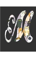 M: Cat Lovers Journal Notebook 2020 Monthly Planner Dated Journal 8" x 10" 110 pages