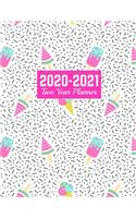 2020-2021 Two Year Planner: Trendy Calendar Year Vision Planner (January 2020 - December 2021) - Monthly and Weekly Schedule Organizer and Journal - Art Cover 00023189