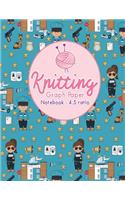 Knitting Graph Paper Notebook - 4: 5 Ratio: Knitters Graph Paper Journal, Knitting Design Graph Paper, Blank Knitting Patterns Book, Asymmetric Knitting Designs Pages, Cute Police Cov(70 Knitting Graph Paper Notebooks)