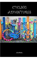 Cycling Adventures Blank Lined Journal 6 x 9 150 Pages