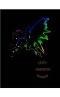 Fairy Composition Notebook: Garden Lights Meadows Wand Dust School Home Office Student Teacher - 100 Page - Wide Ruled - 7.44" x 9.69"
