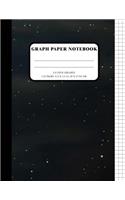 Graph Pager Notebook: Night Sky Cover Student Math Composition Notebook 4 x 4 Square 1/4 Inch Blank Quad Ruled 110 Pages Large Perfect for College School(4 Graphing Composition for Students)