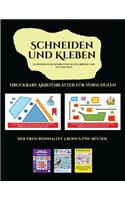 Druckbare Arbeitsblätter für Vorschulen (Schneiden und Kleben von Autos, Booten und Flugzeugen): Ein tolles Geschenk für Kinder, das viel Spaß macht.(Druckbare Arbeitsblätter Für Vorschulen)