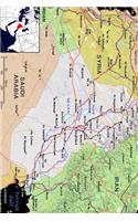 Modern Day Color Map of Iraq Journal: Take Notes, Write Down Memories in this 150 Page Lined Journal