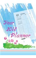 Yearly Planner 2018 With Note 74 Page: 2018 Yearly Planner, 2 pages/ 1 month Note 74 Pages White paper Size 7x10