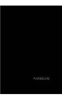 Notebook: Large 200 Page Black Cover Design Lined Notebook, Journal