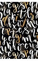 Bullet Journal Notebook Sparkly Letters Pattern 1