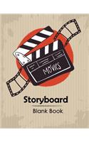 Storyboard Blank Book: Film Storyboading Template Drawing Sketching Pad 4 Panel, Visual Storytelling Notebook, Narration Lines, Standard for Storyboard Sketchbooks Journal