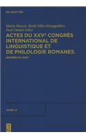 Actes du XXVe Congrès International de Linguistique et de Philologie Romanes, Tome IV