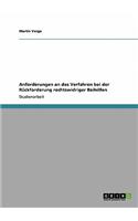 Anforderungen an das Verfahren bei der Rückforderung rechtswidriger Beihilfen