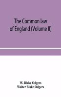 common law of England (Volume II)