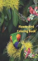Flower Birds Coloring Book