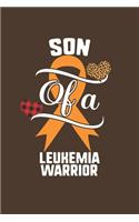 Son Of A Leukemia Warrior: Leukemia Awareness Leopard Buffalo Plaid Family Gift