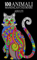 100 Animali Mandalas Colorare Adulti