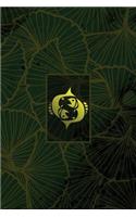 Monogram Pisces Journal: Blank Notebook Diary Pad(76 Luxury Two 365 Lined)