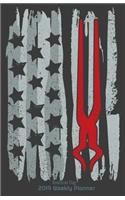 2019 Weekly Planner American Flag