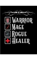 Warrior Mage Rogue Healer