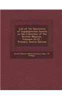 List of the Specimens of Lepidopterous Insects in the Collection of the British Museum, Volumes 20-22
