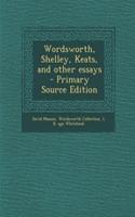 Wordsworth, Shelley, Keats, and Other Essays - Primary Source Edition